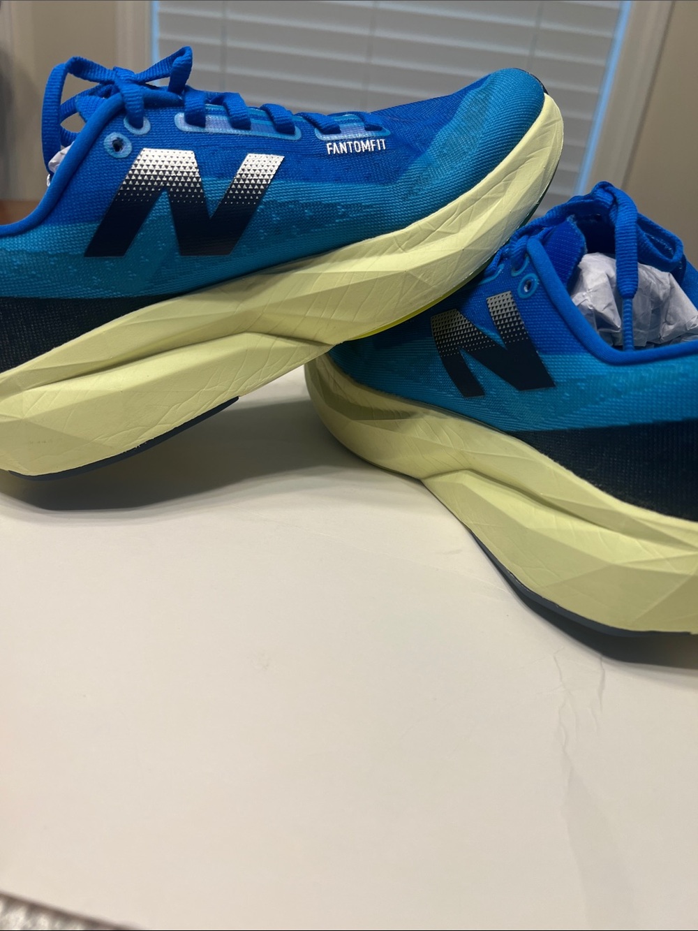 New Balance Rebel Blue and Lime Yellow FantomFit Running Shoes